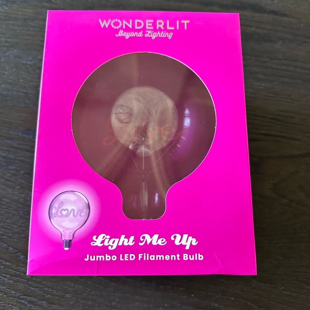 Pink LED Filament Bulb